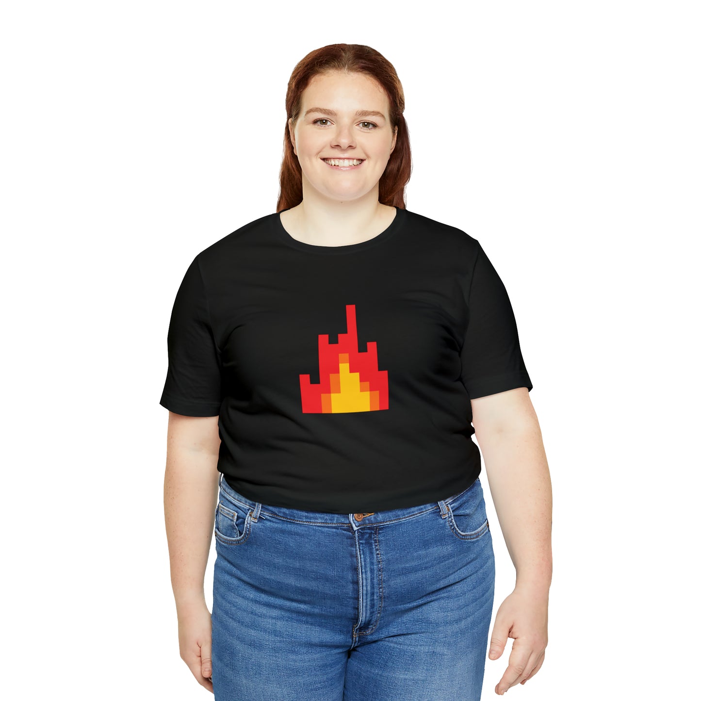 Fire shirt with 8-Bit Fire Graphic Trendy Teens