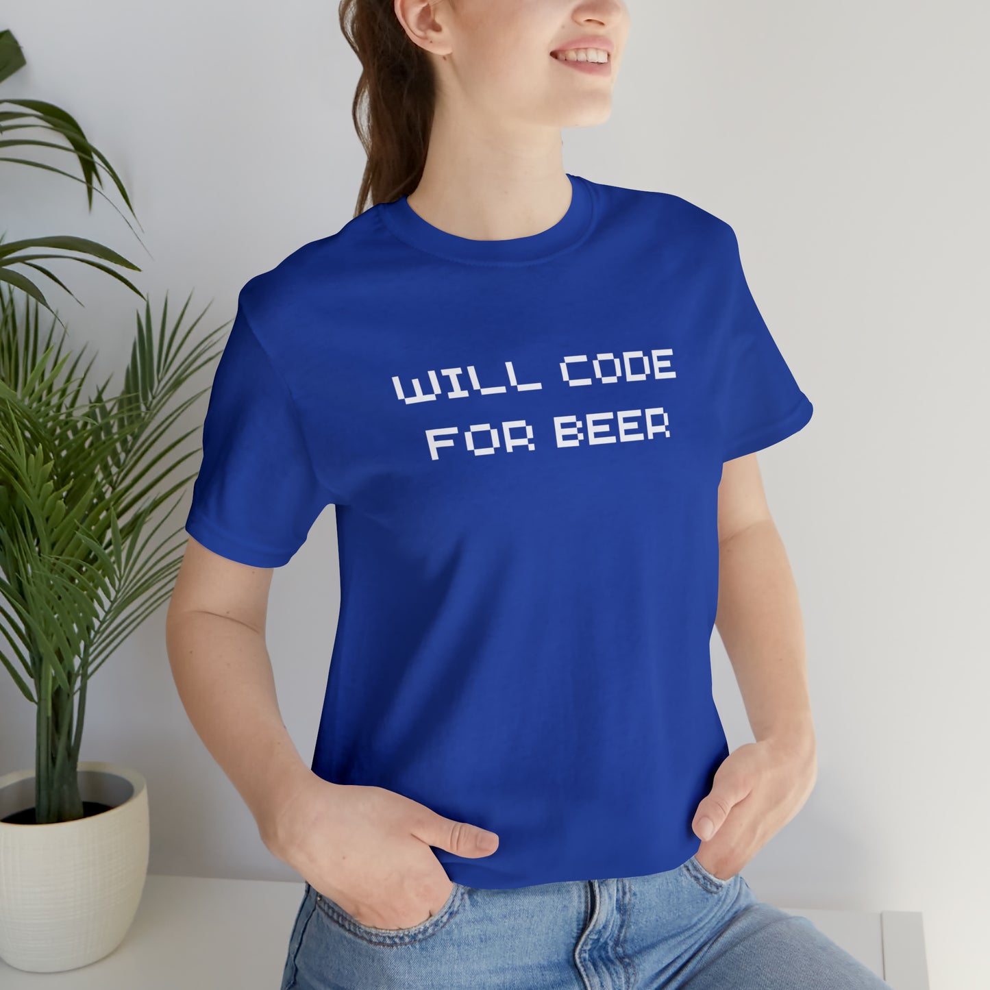 Will Code For Beer T-shirt With No Graphic - variation 3
