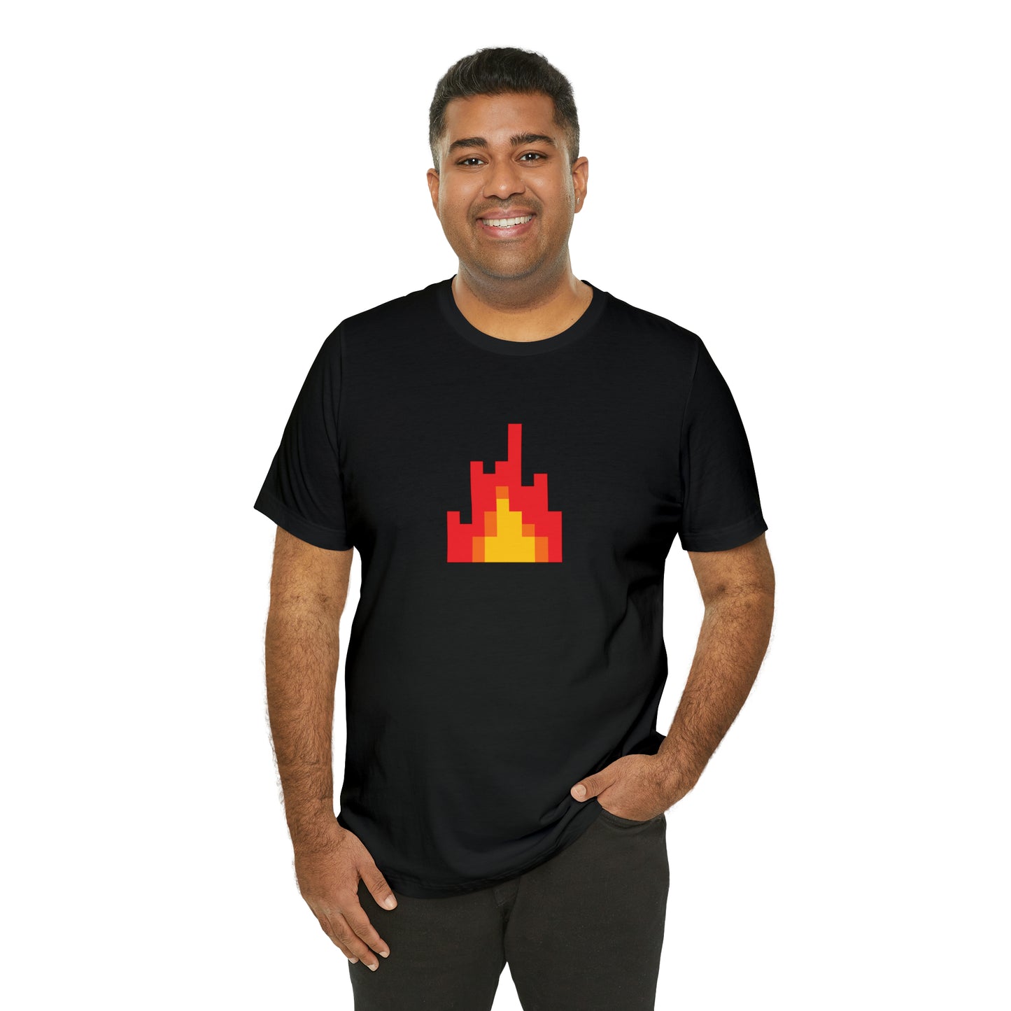 Fire shirt with 8-Bit Fire Graphic Trendy Teens