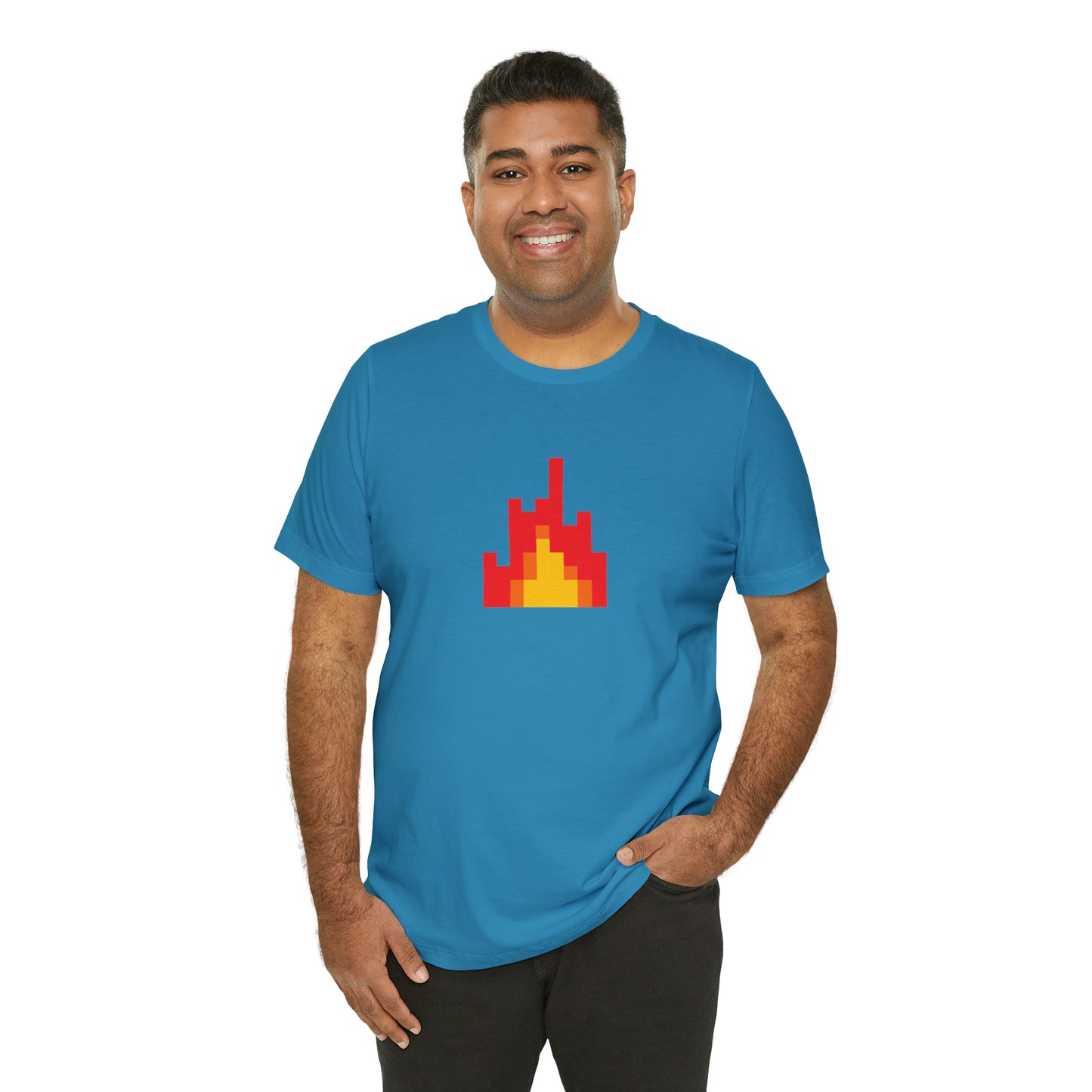 Fire shirt with 8-Bit Fire Graphic Trendy Teens