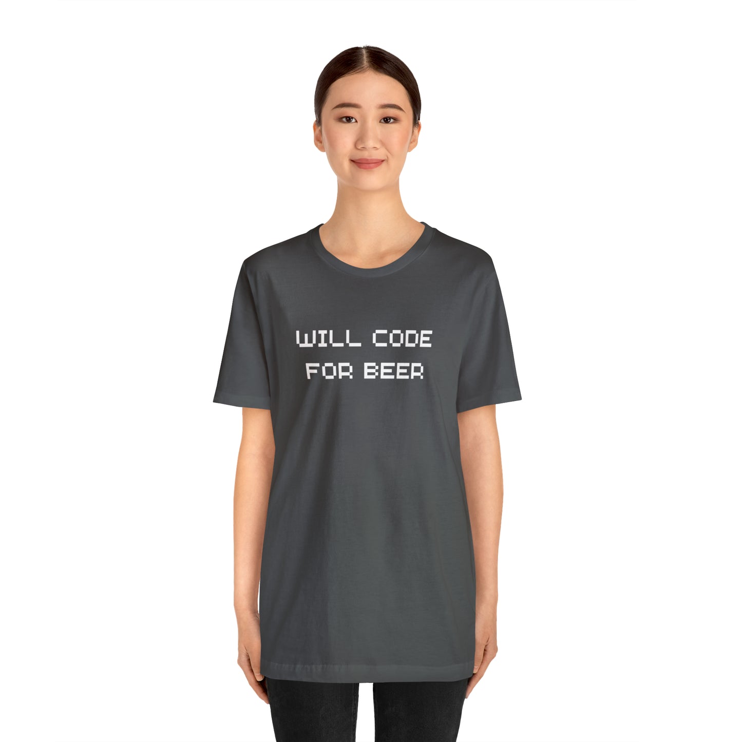 Will Code For Beer T-shirt With No Graphic - variation 3