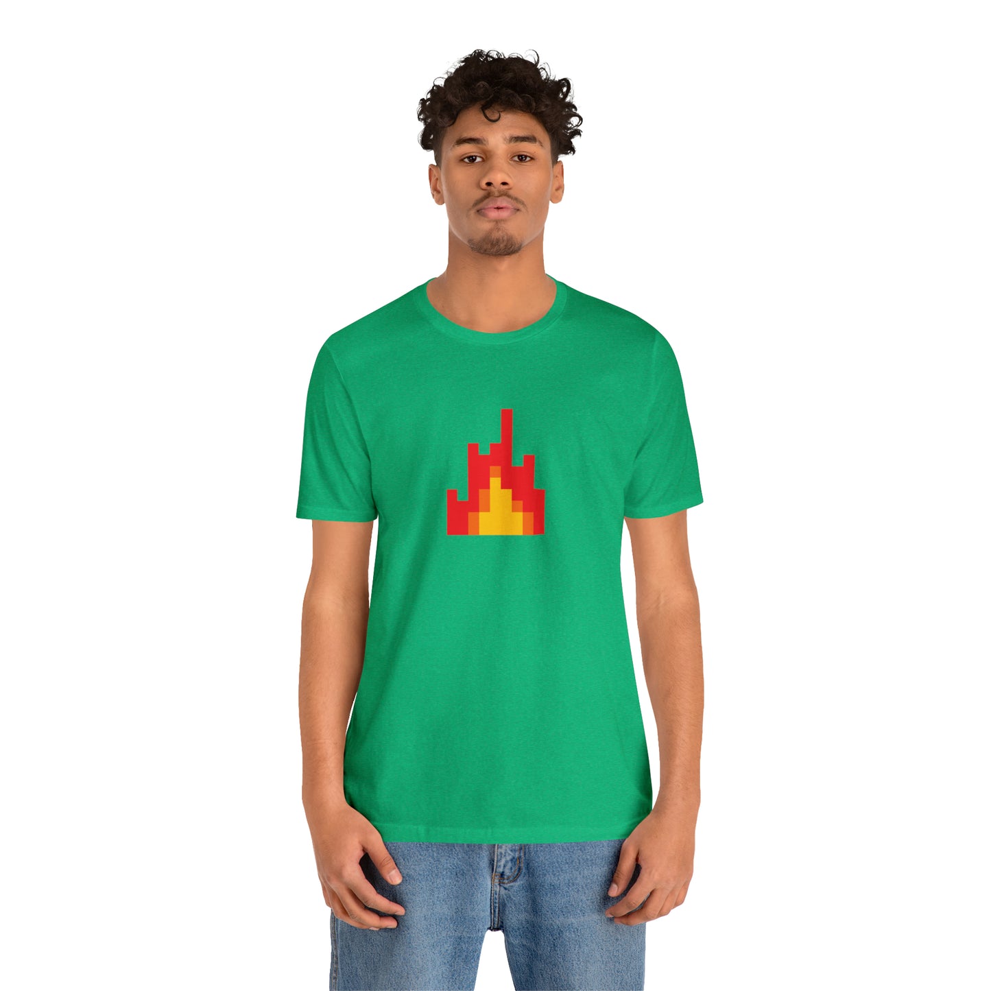 Fire shirt with 8-Bit Fire Graphic Trendy Teens