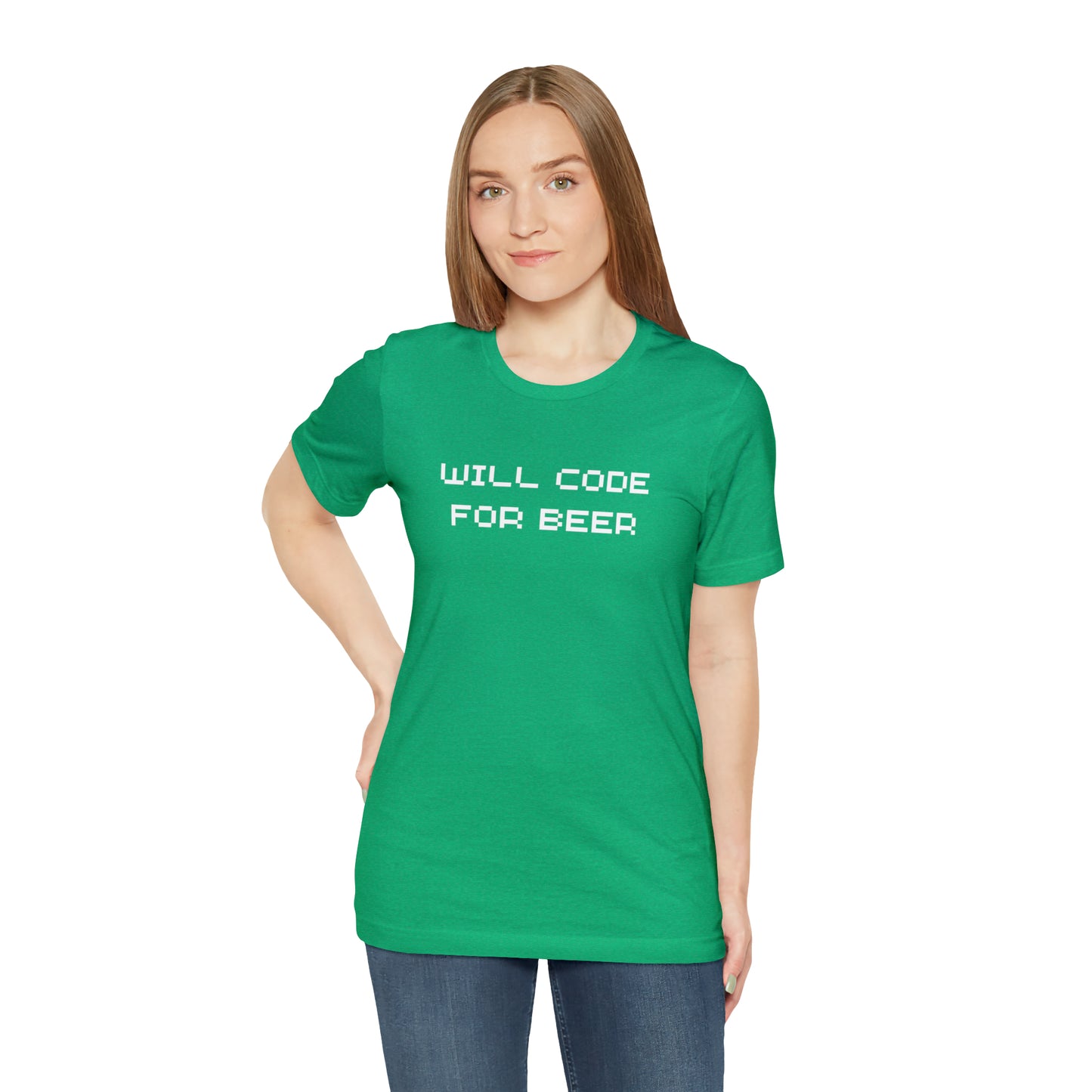 Will Code For Beer T-shirt With No Graphic - variation 3