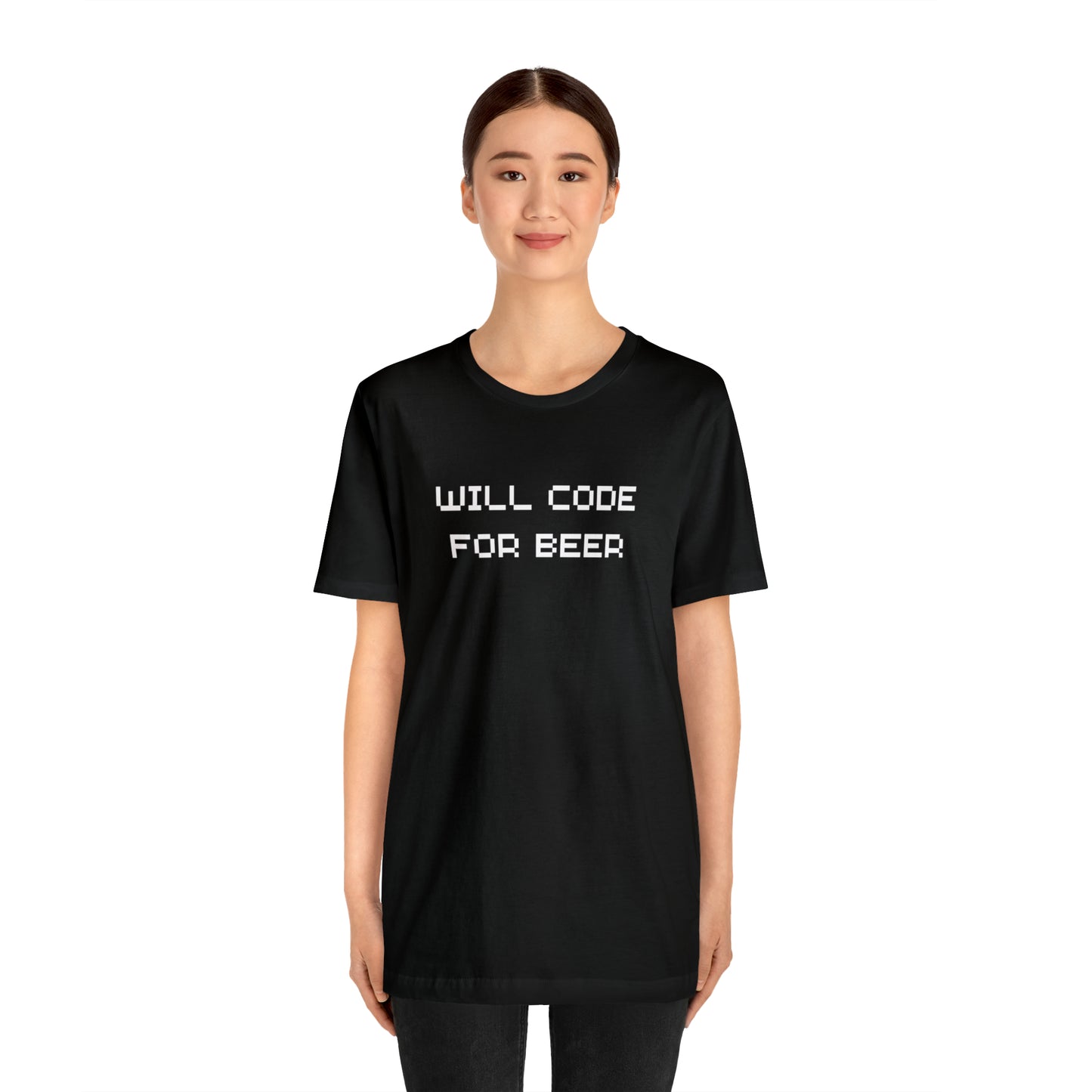 Will Code For Beer T-shirt With No Graphic - variation 3