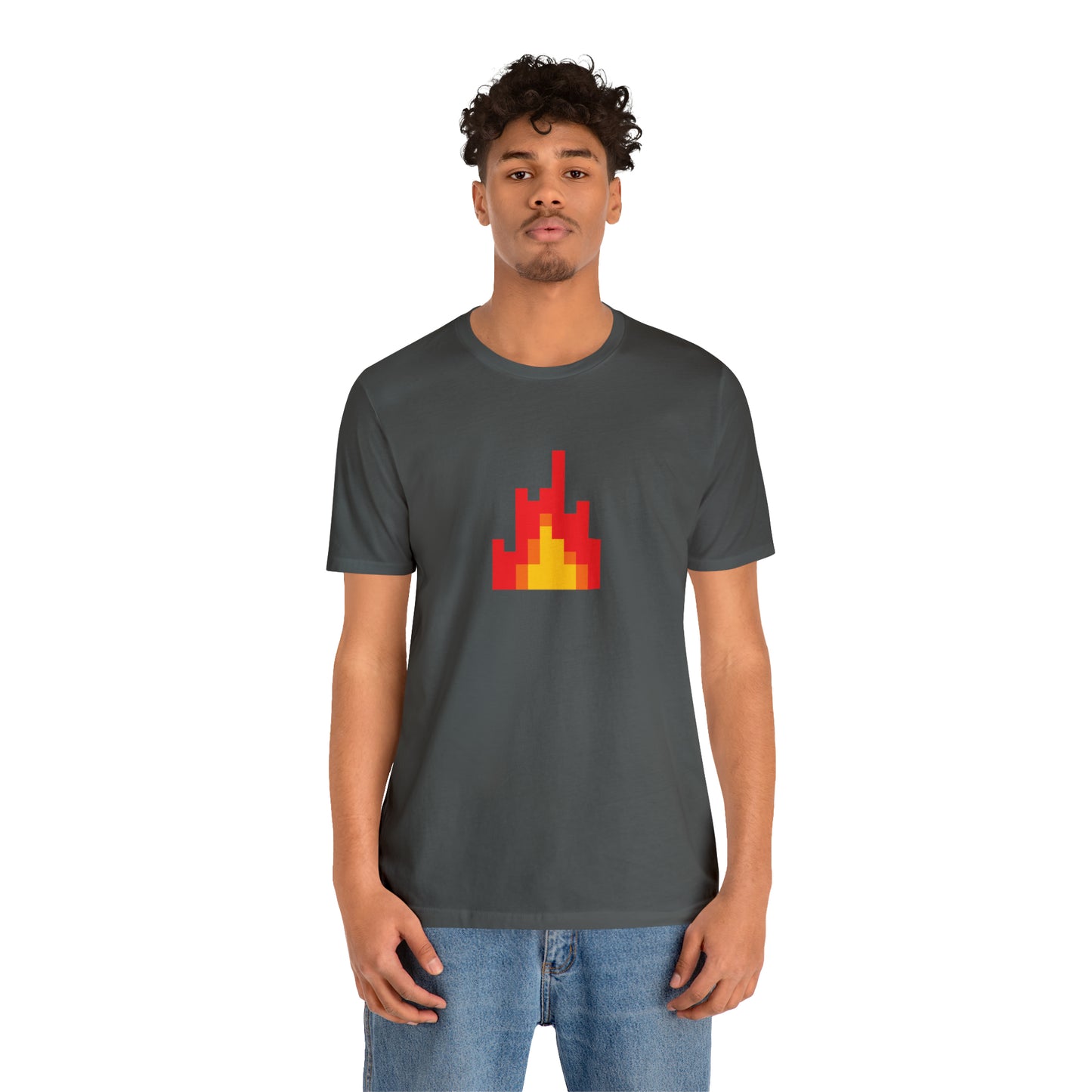 Fire shirt with 8-Bit Fire Graphic Trendy Teens