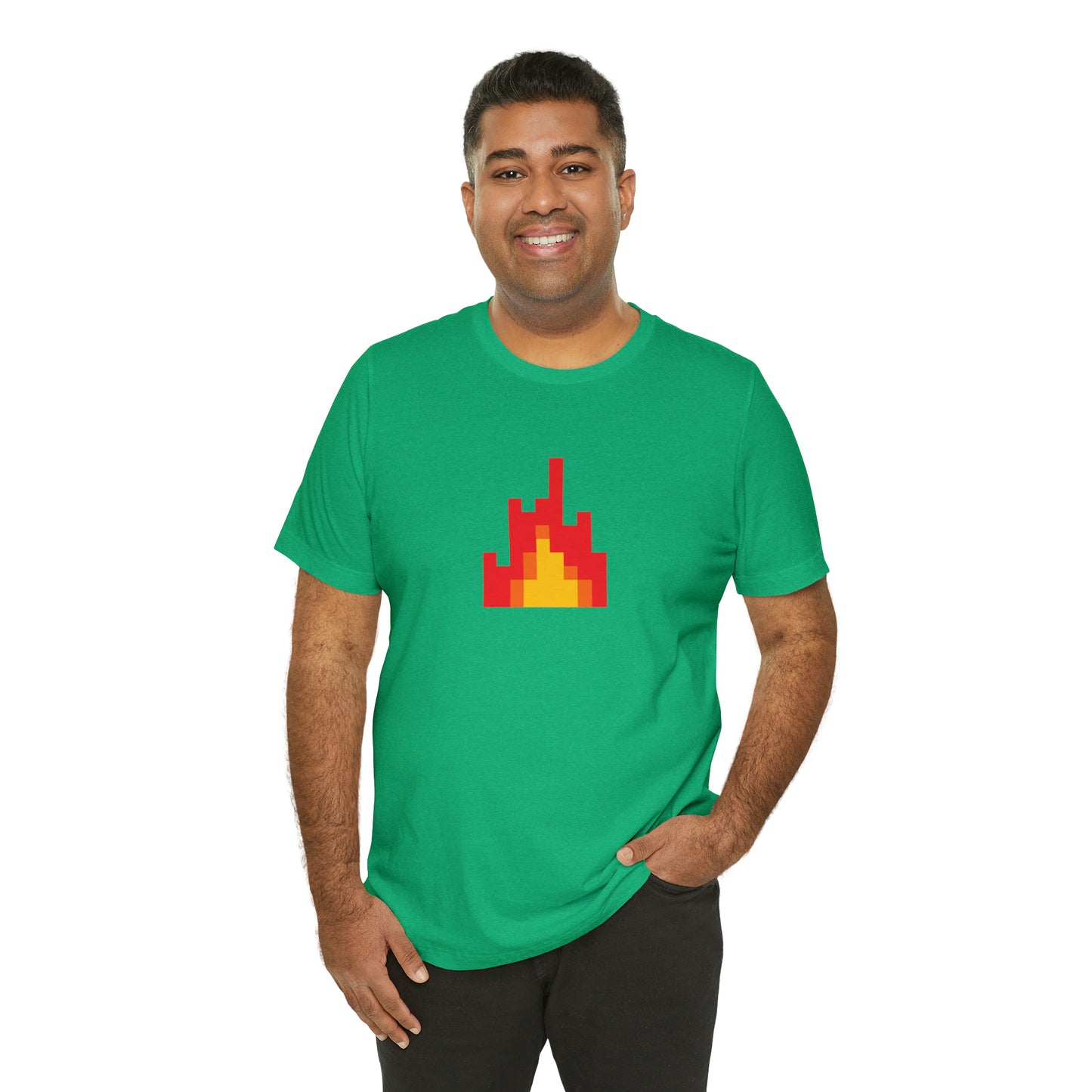Fire shirt with 8-Bit Fire Graphic Trendy Teens