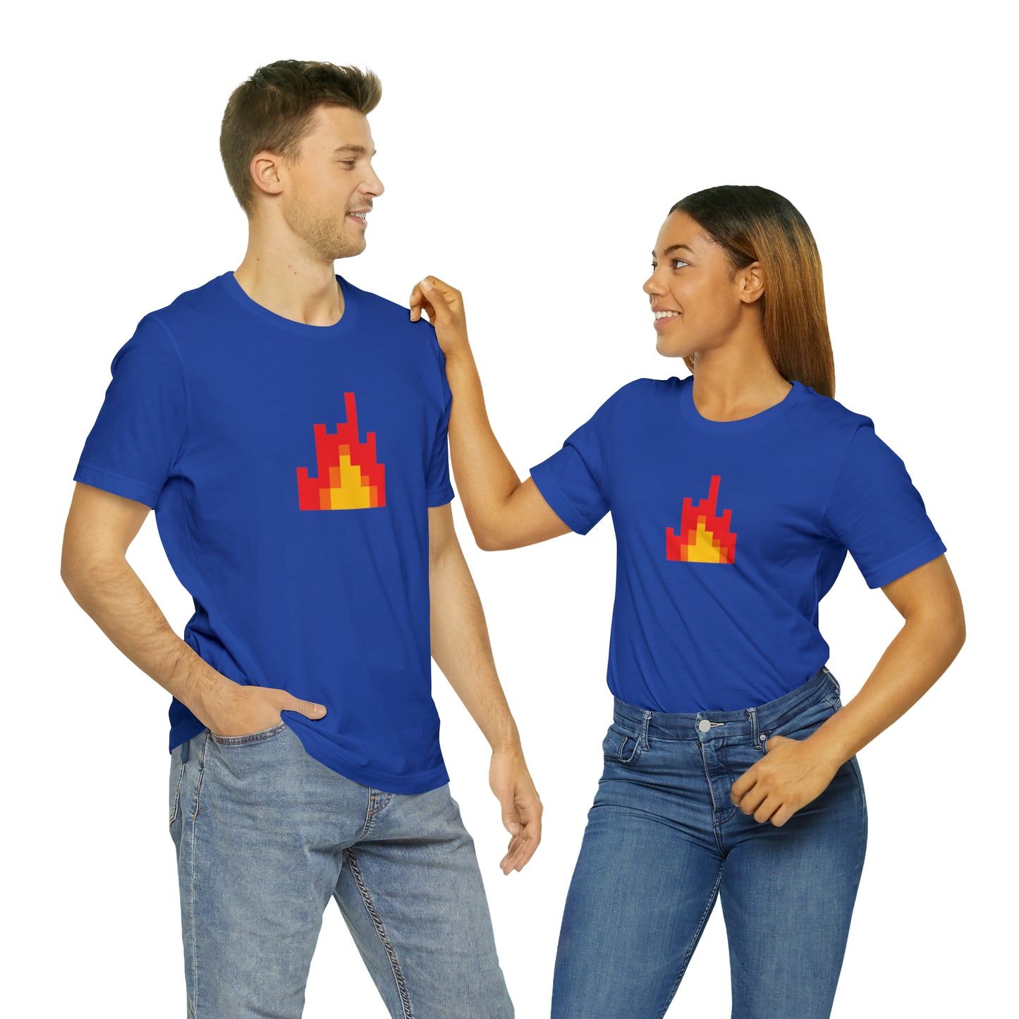 Fire shirt with 8-Bit Fire Graphic Trendy Teens