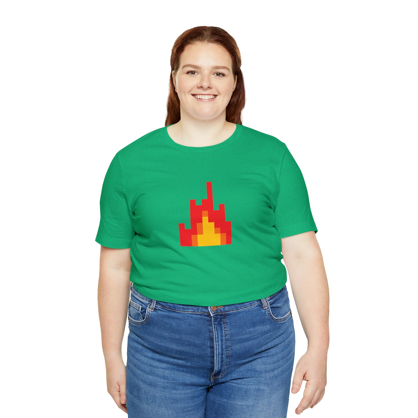 Fire shirt with 8-Bit Fire Graphic Trendy Teens
