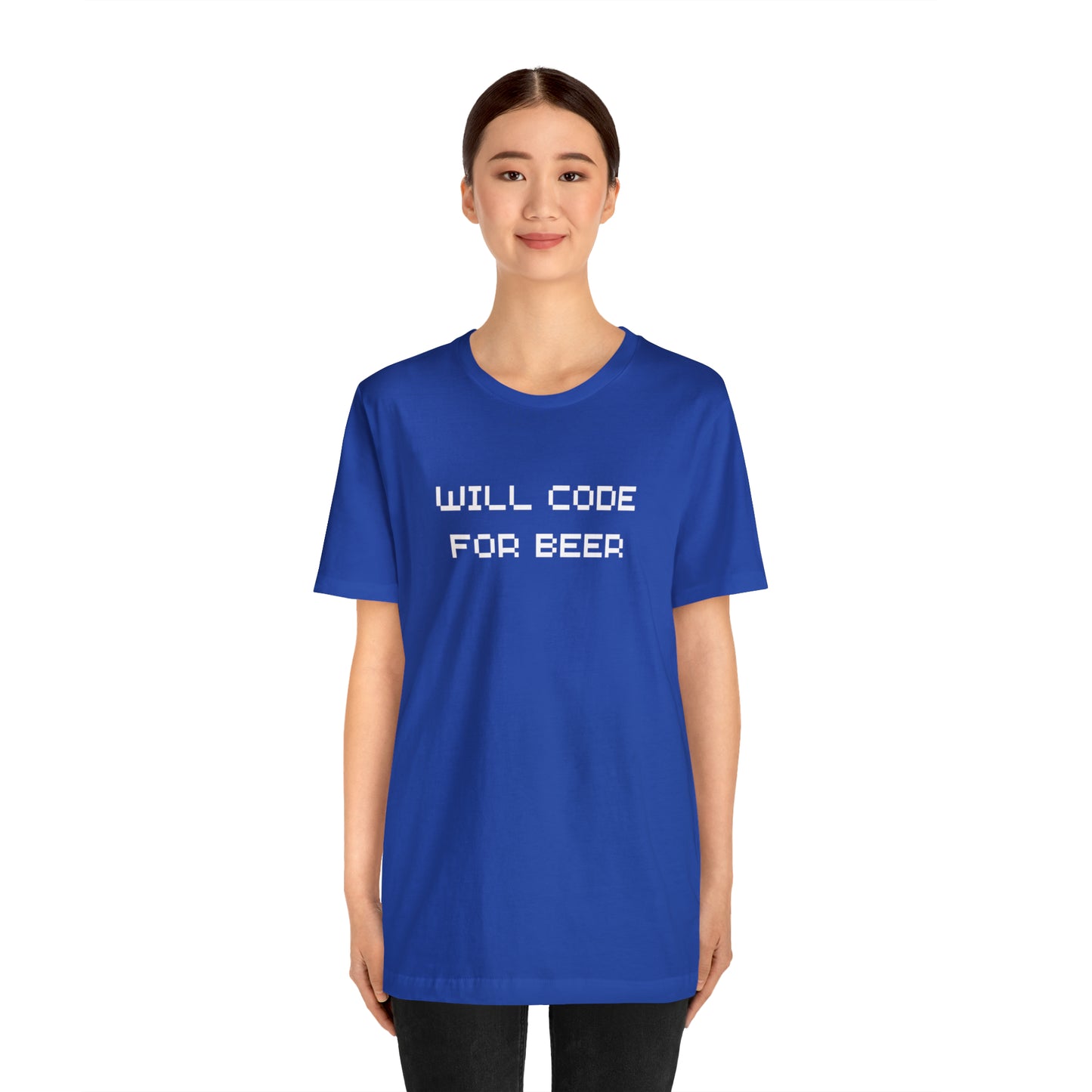 Will Code For Beer T-shirt With No Graphic - variation 3