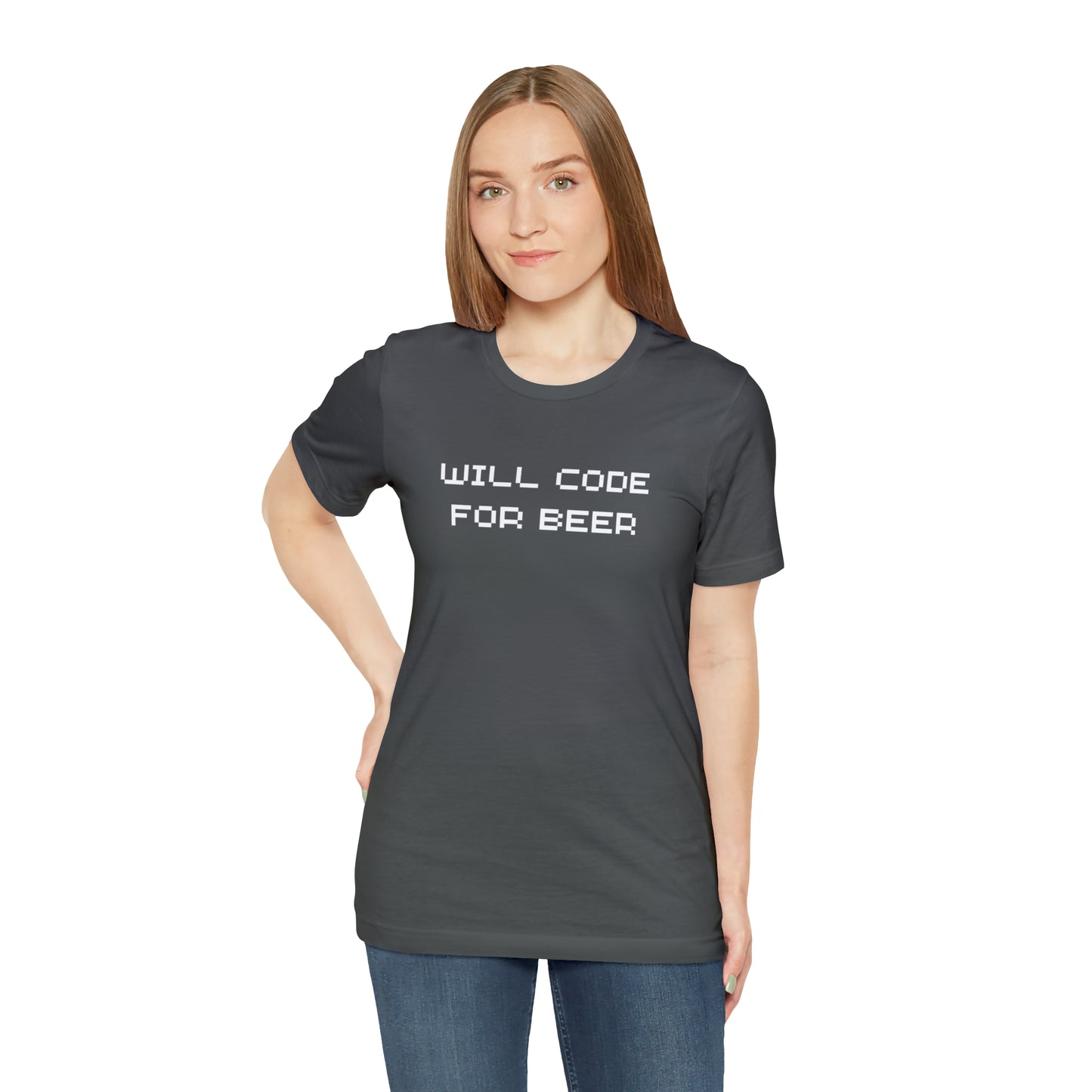 Will Code For Beer T-shirt With No Graphic - variation 3