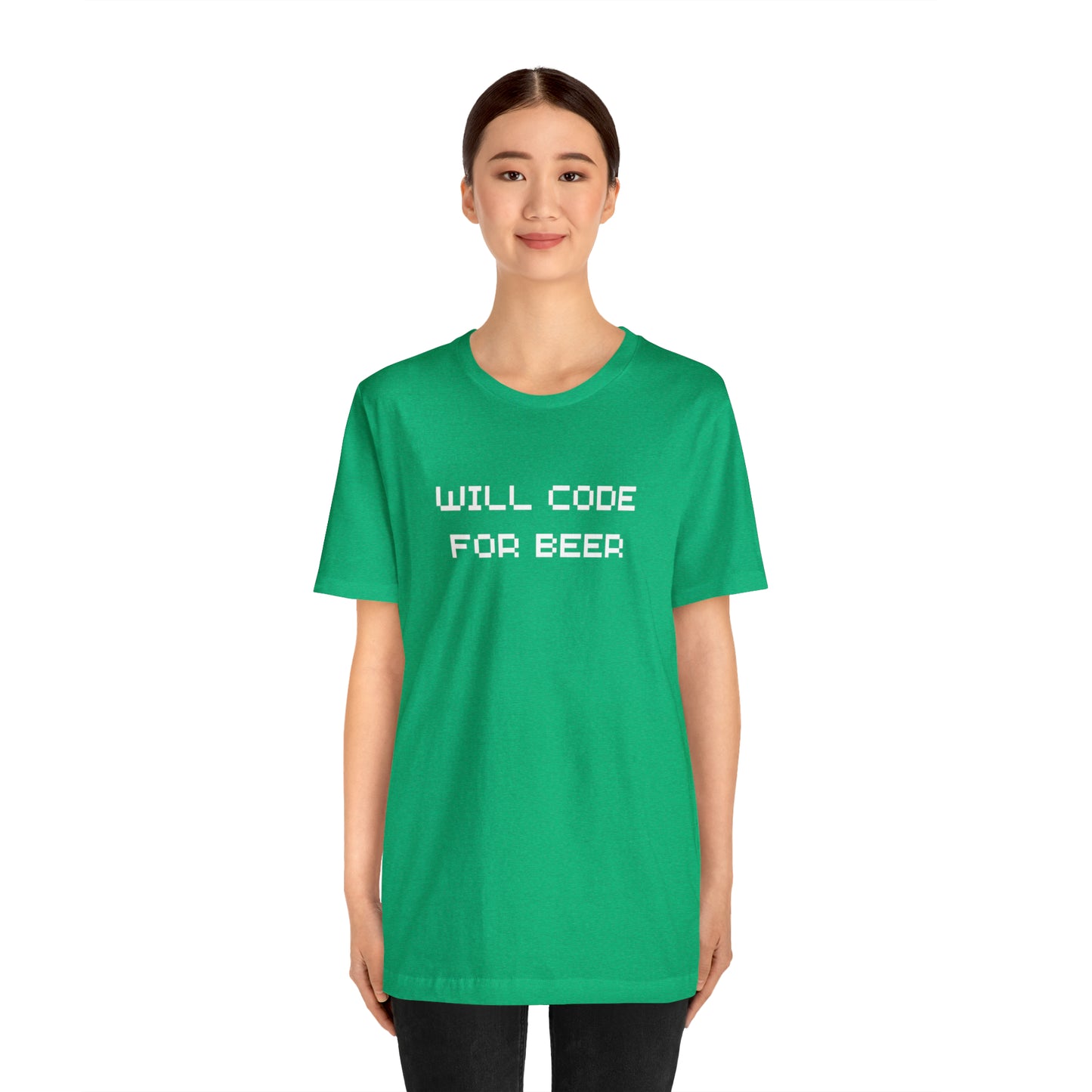 Will Code For Beer T-shirt With No Graphic - variation 3