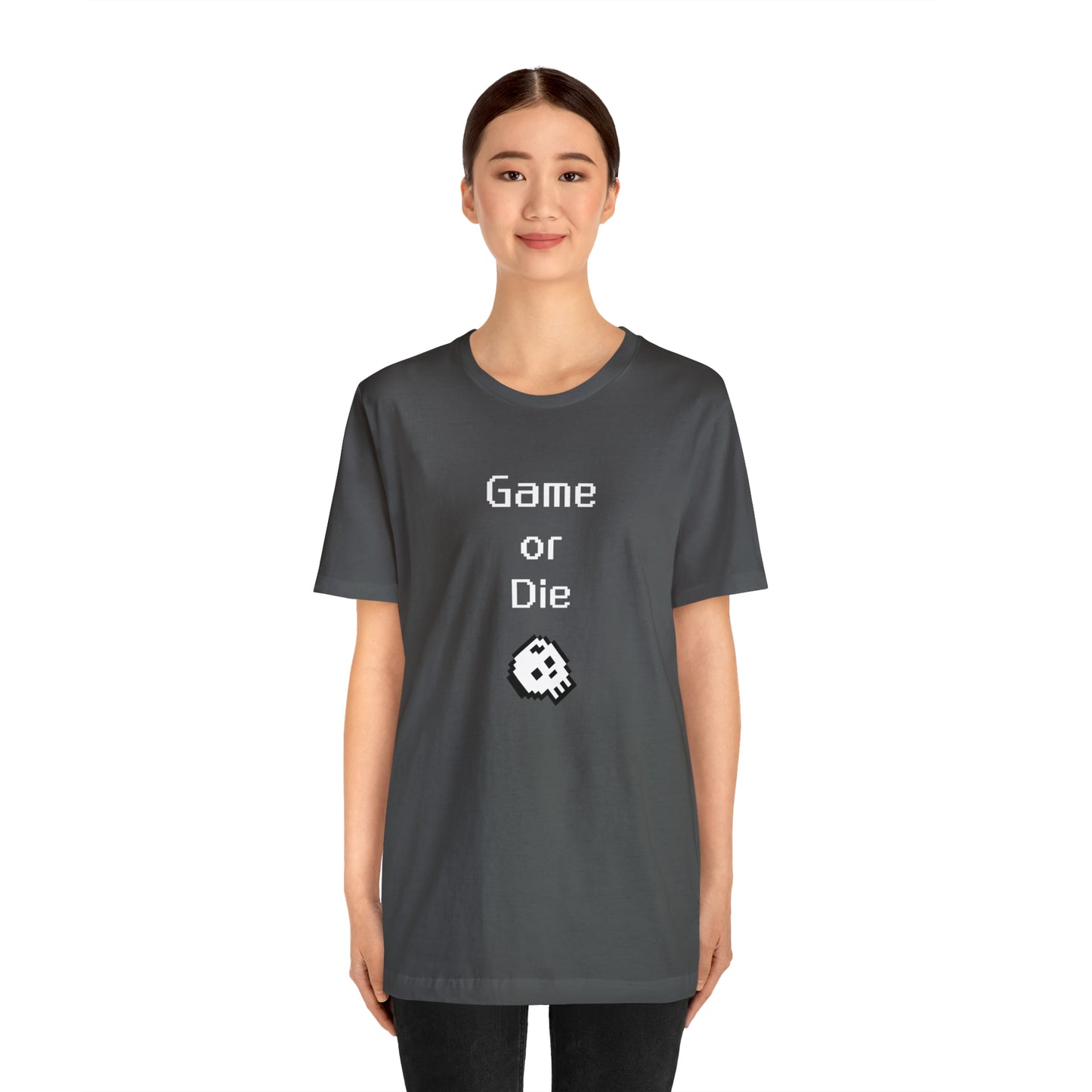 Game Or Die T-Shirt (8-bit with skull)