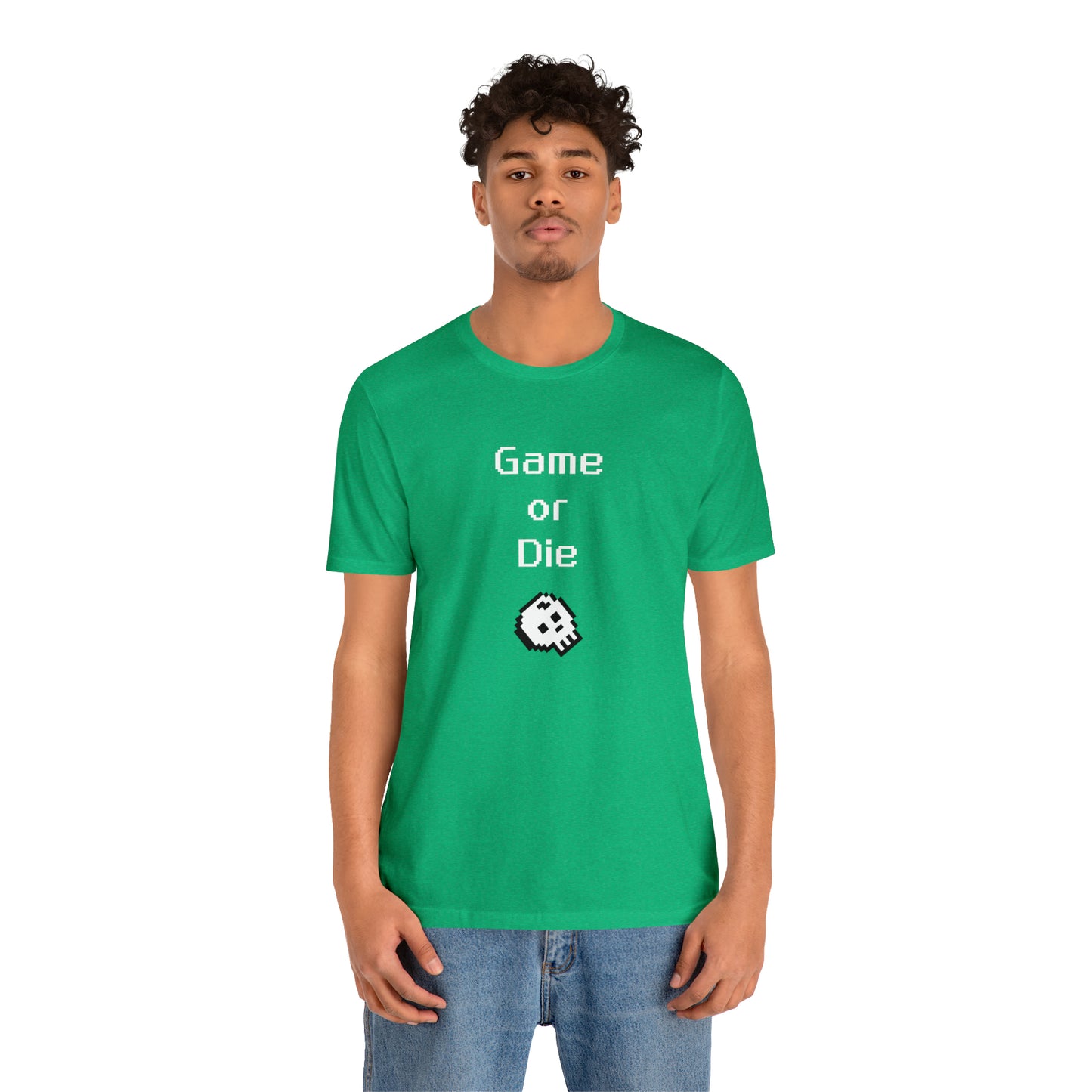Game Or Die T-Shirt (8-bit with skull)
