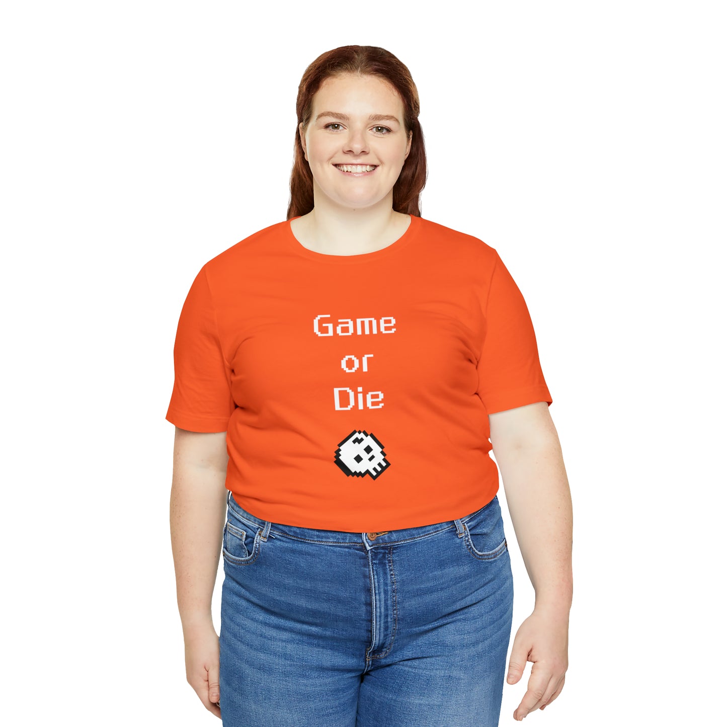 Game Or Die T-Shirt (8-bit with skull)