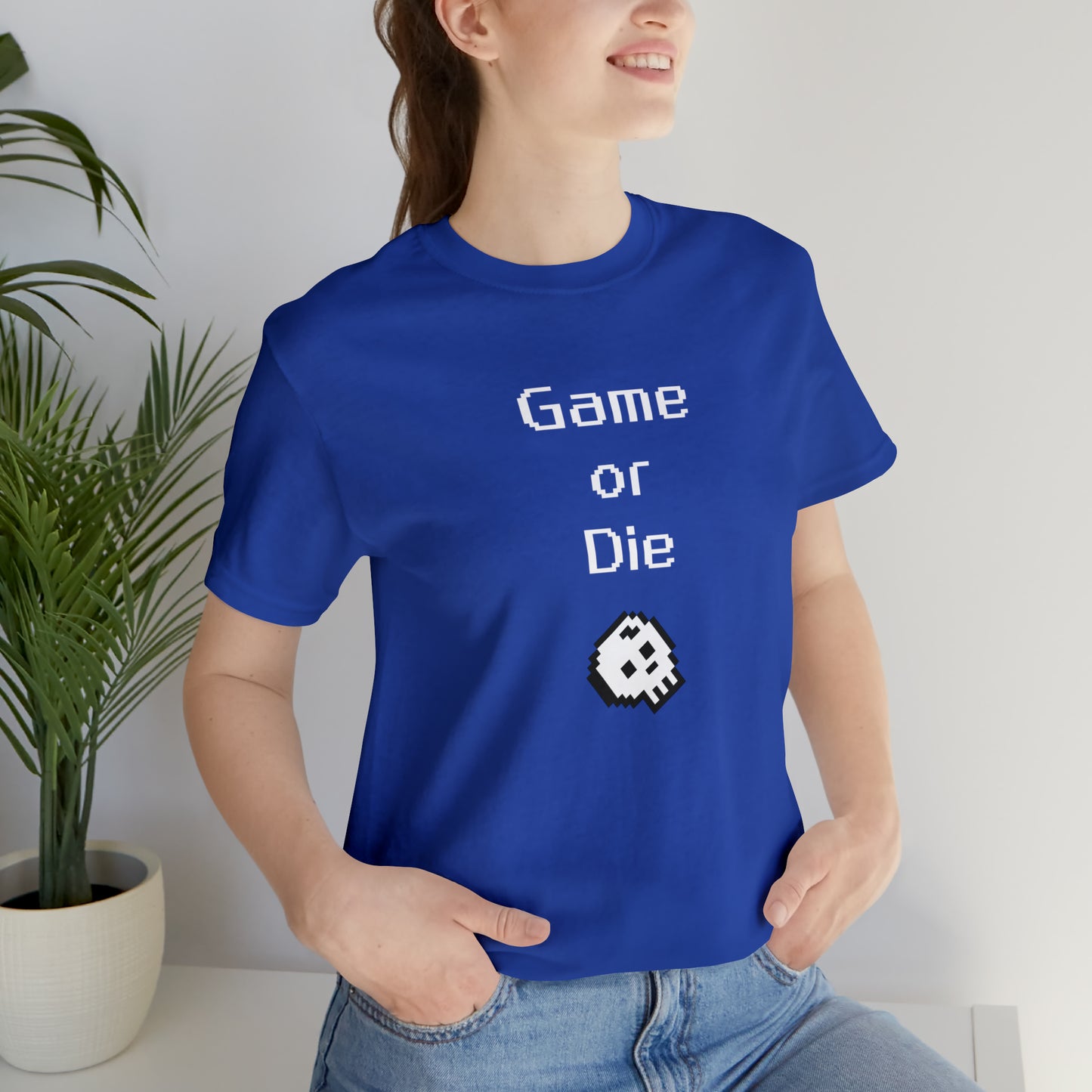 Game Or Die T-Shirt (8-bit with skull)
