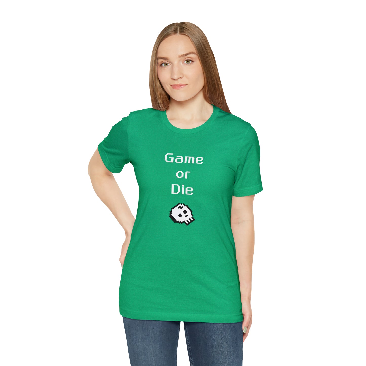 Game Or Die T-Shirt (8-bit with skull)