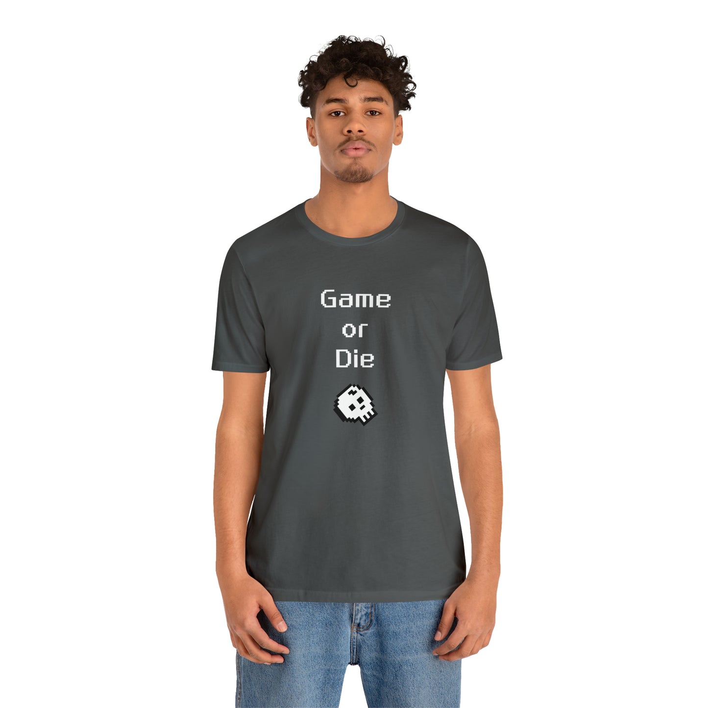 Game Or Die T-Shirt (8-bit with skull)