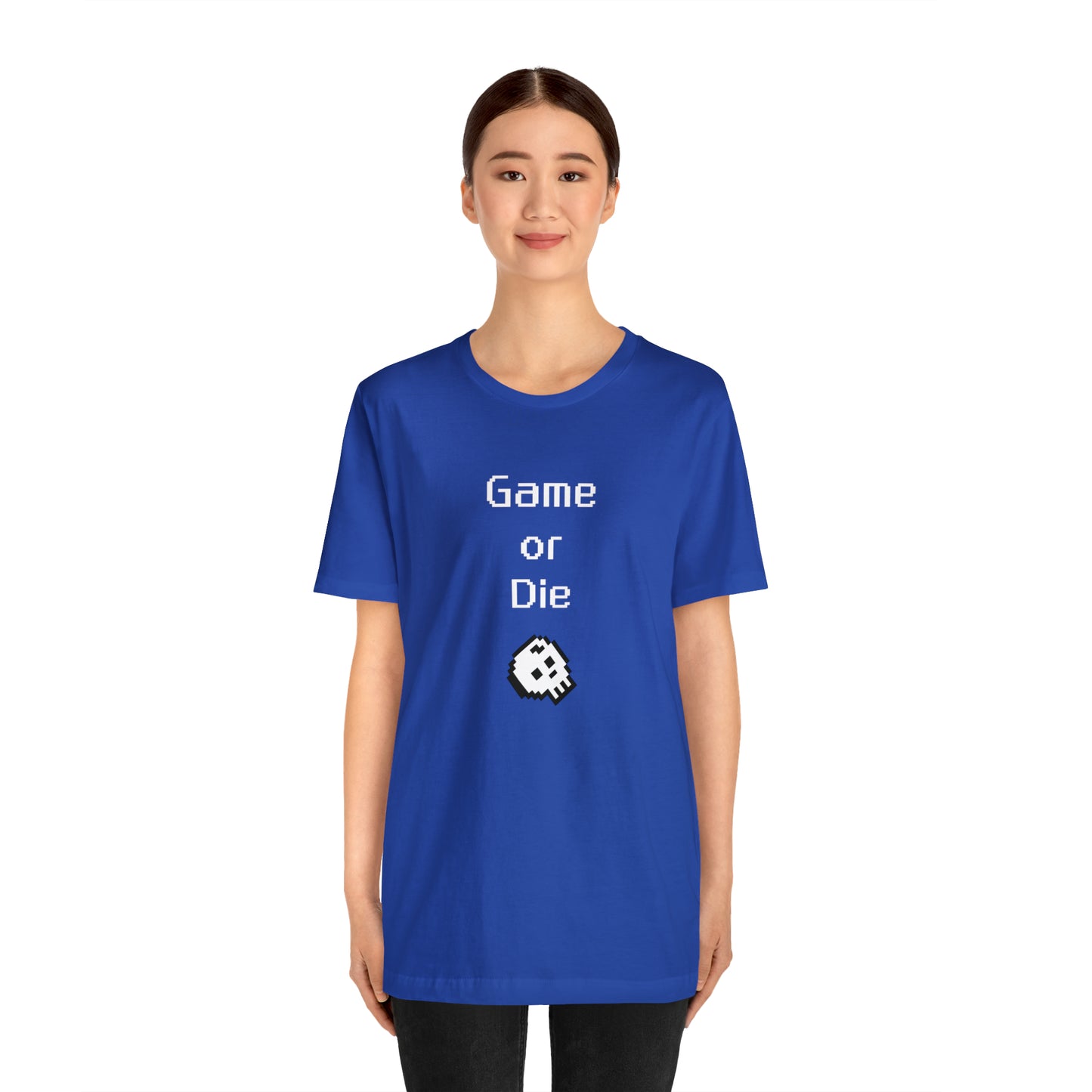 Game Or Die T-Shirt (8-bit with skull)