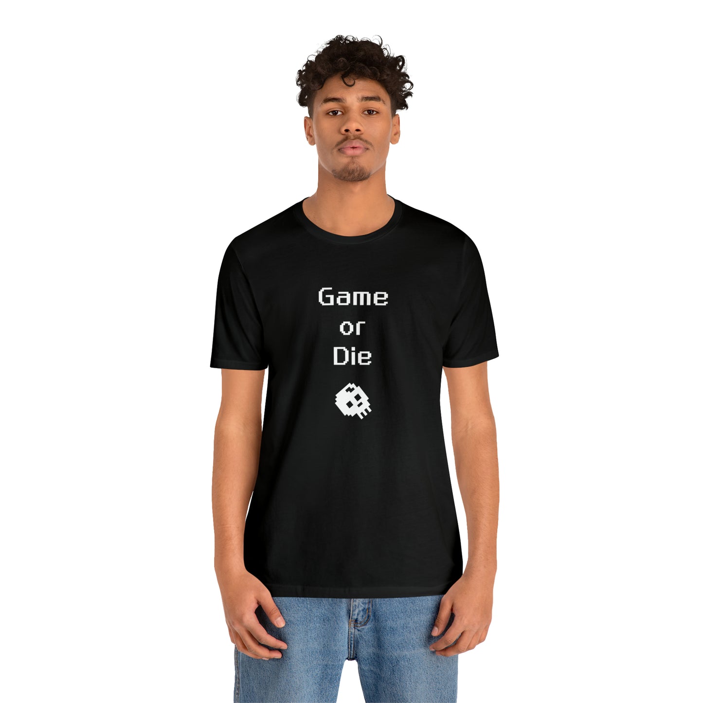 Game Or Die T-Shirt (8-bit with skull)