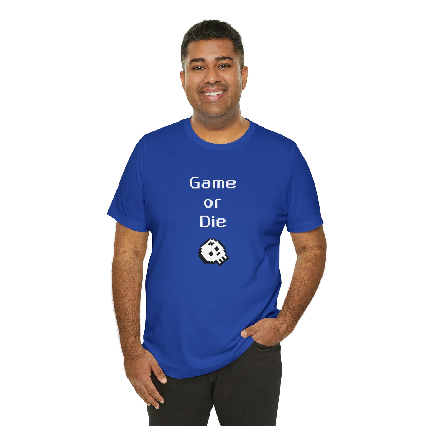 Game Or Die T-Shirt (8-bit with skull)